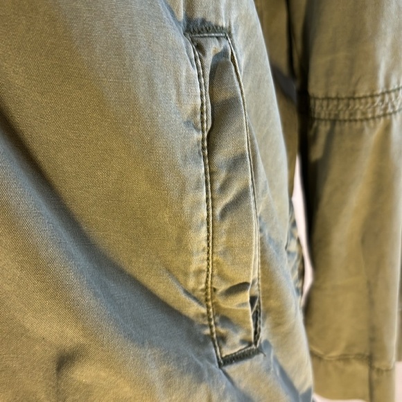 Free People Safari Pullover Lace up Army Green Anorak Hooded Top Size S - Picture 6 of 11